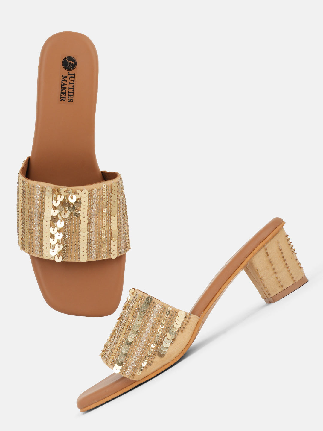 Golden Glaze Sequin Heel