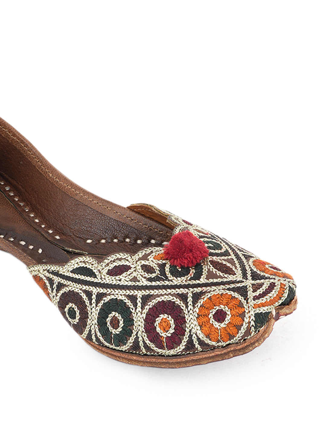Zari Rosette Kashmiri - a handcrafted jutti