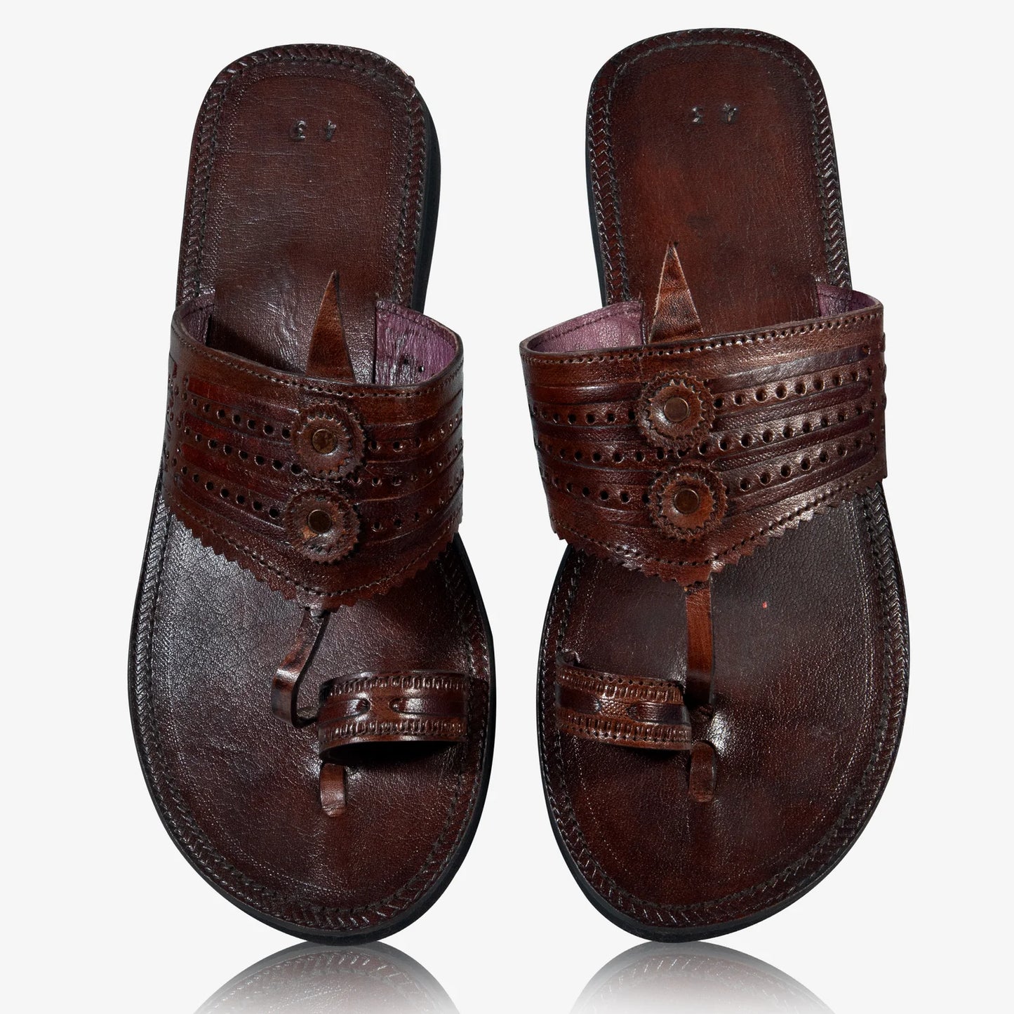 brown kolhapuri