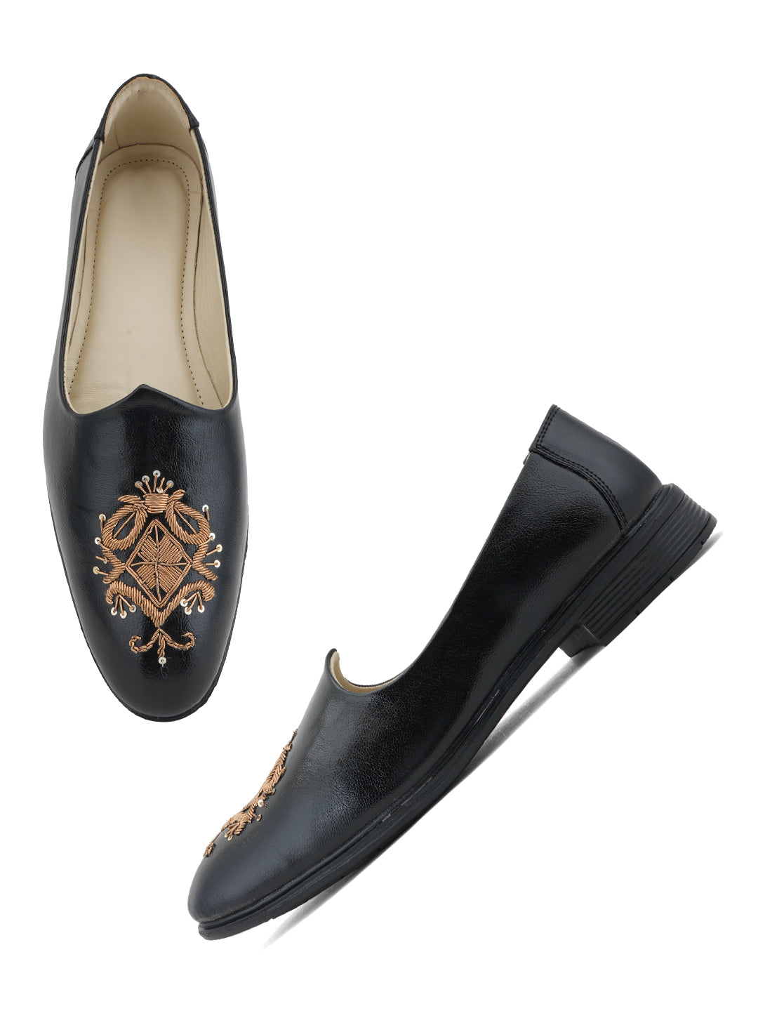 Mens embrodried loafer-Black