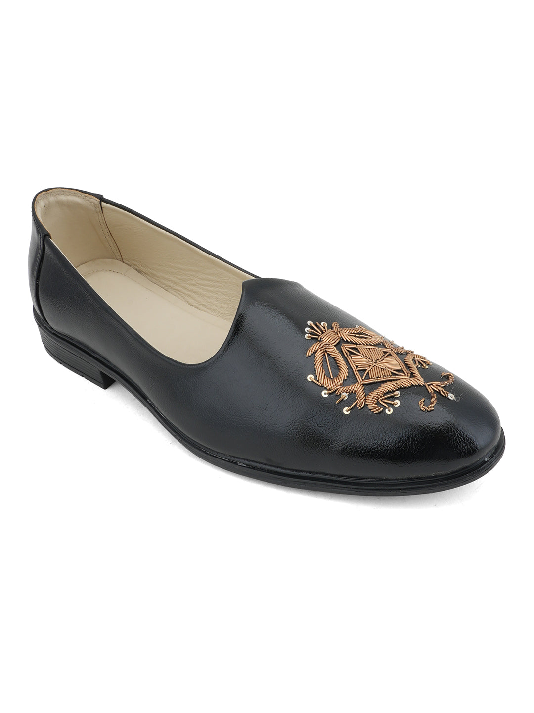 Mens embrodried loafer-Black