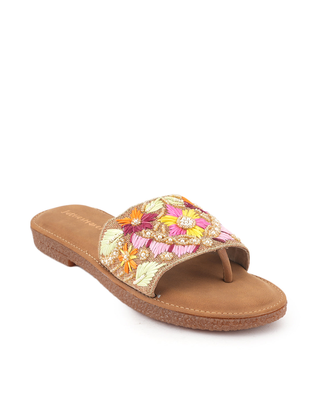 Meher Floral Embroidered Slip-Ons