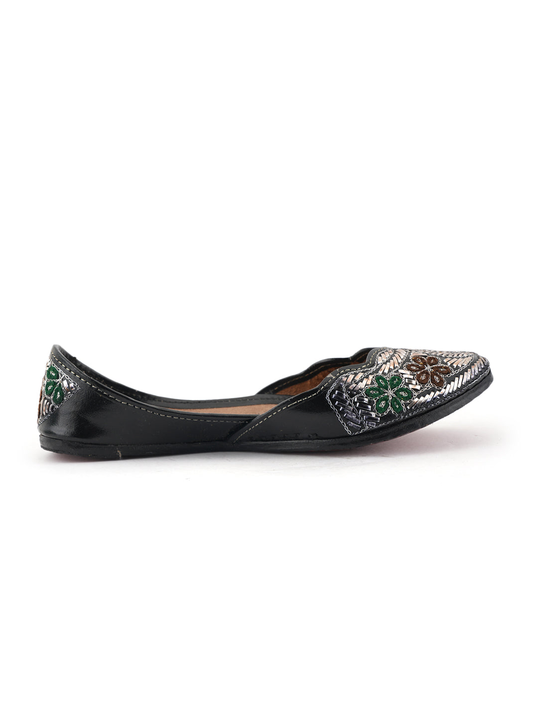Silver multi bloom mukesh jutti