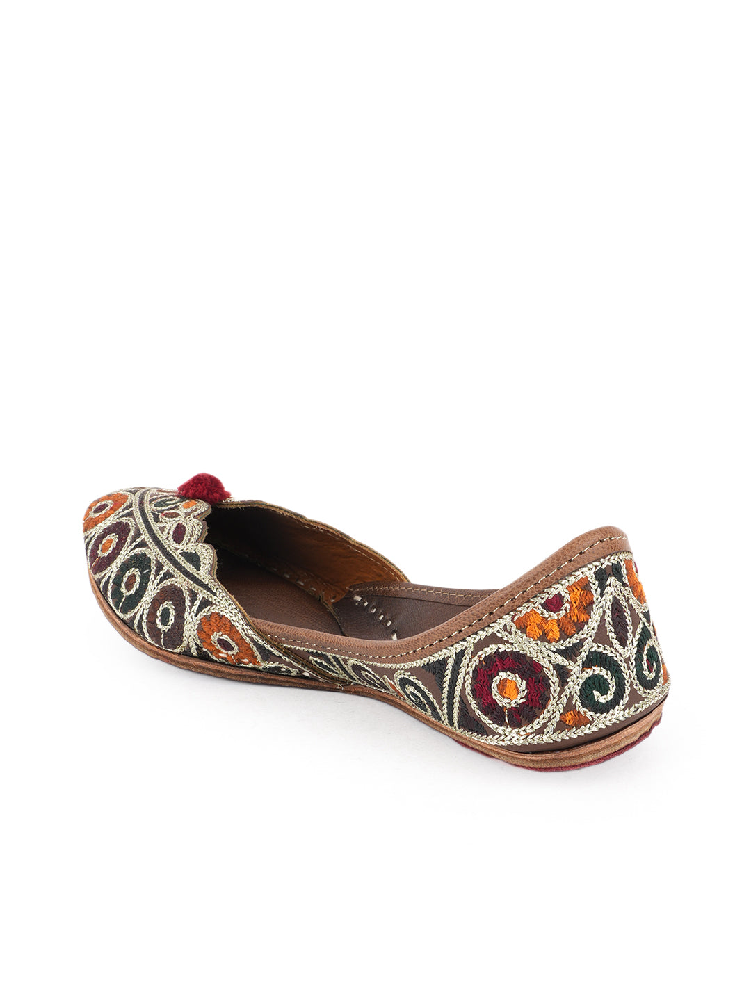 Zari Rosette Kashmiri - a handcrafted jutti