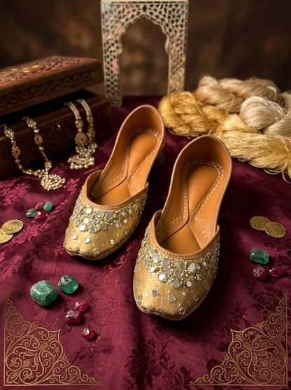 Meher Gold Embellished Jutti